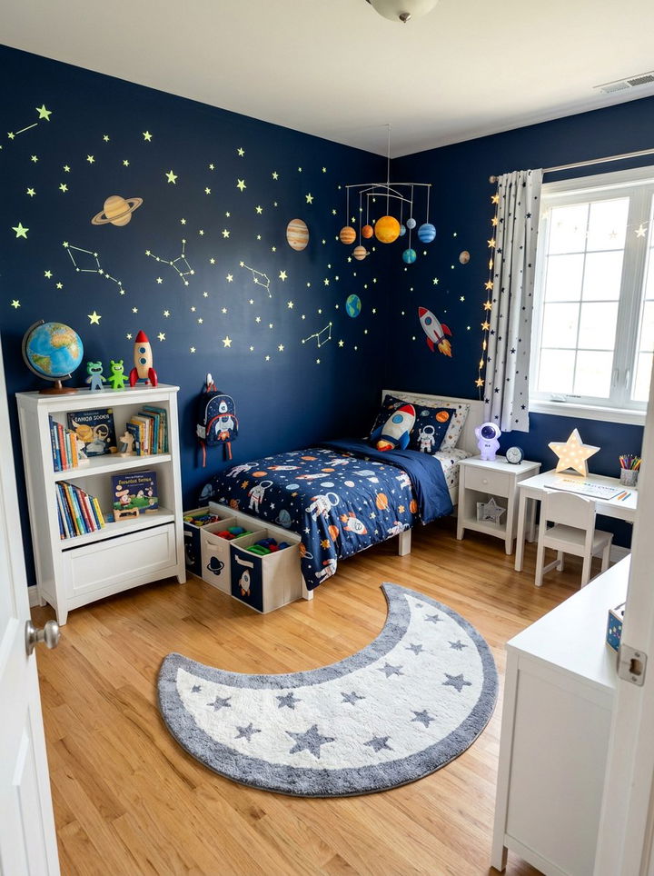 Outer Space Preschooler Room - 30 preschooler bedroom ideas