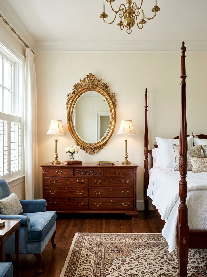 Oval Wall Mirror - 30 bedroom mirror ideas