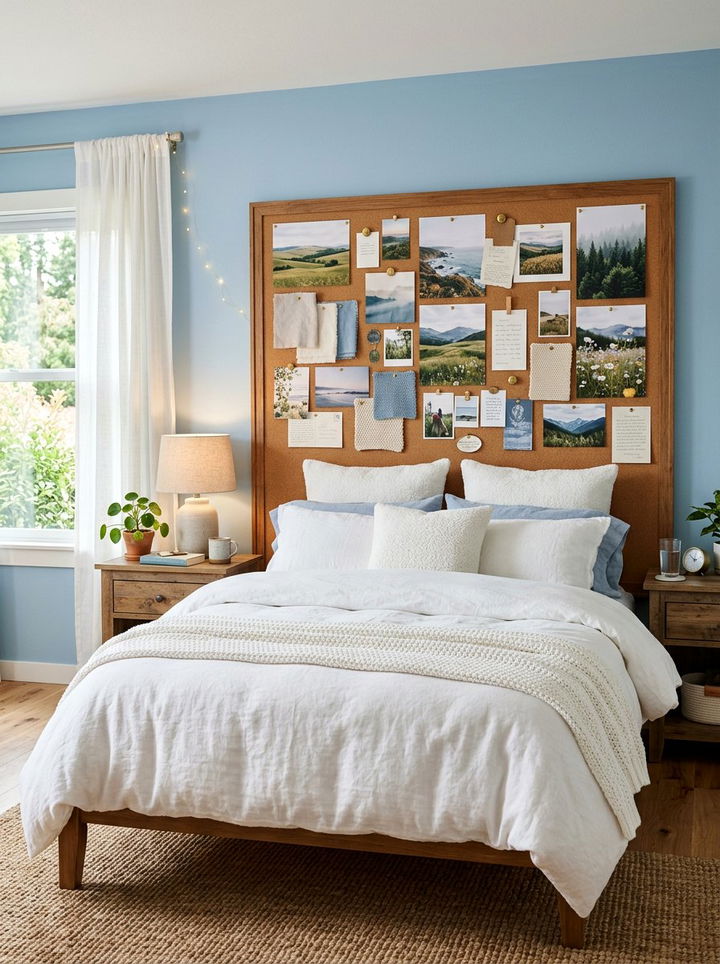 Over Bed Cork Board - 30 bedroom cork boards