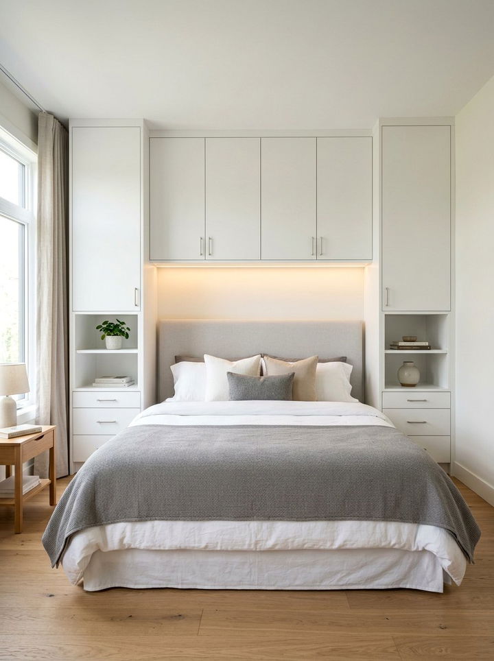 Over Bed Storage Unit - 30 bedroom compact furniture ideas