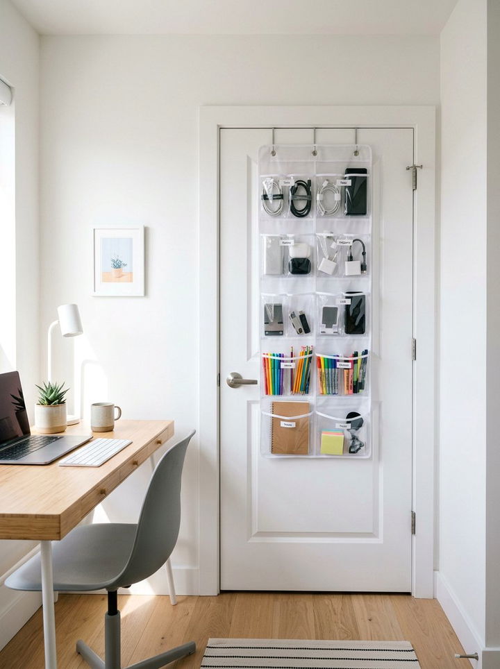 Over Door Clear Pocket Organizer - 30 bedroom over door organizers