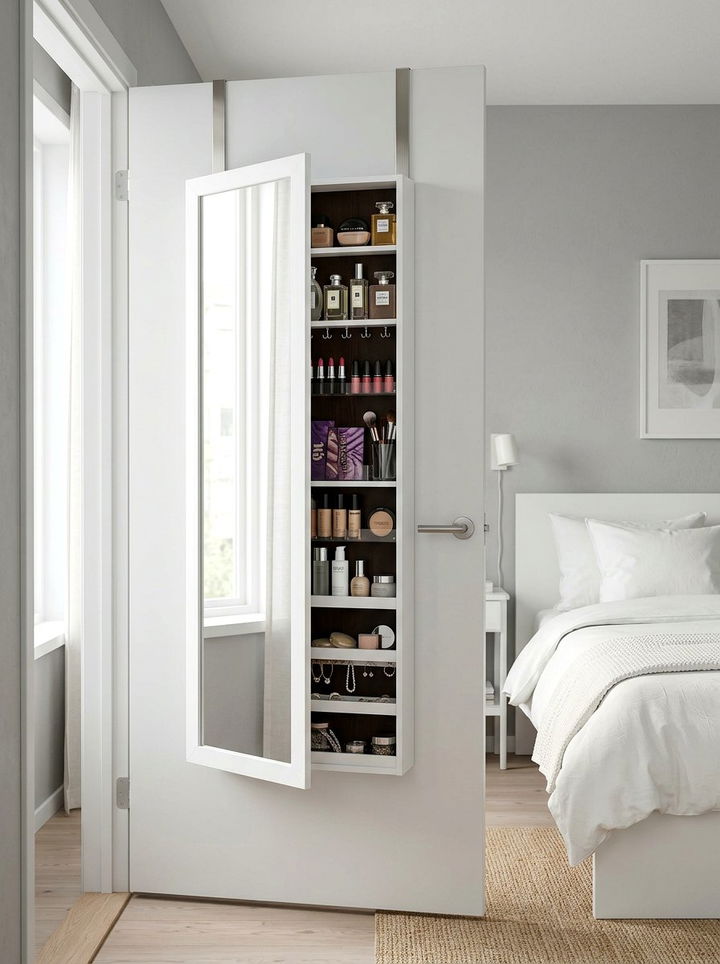 Over Door Mirror Organizer - 30 bedroom hanging organizers