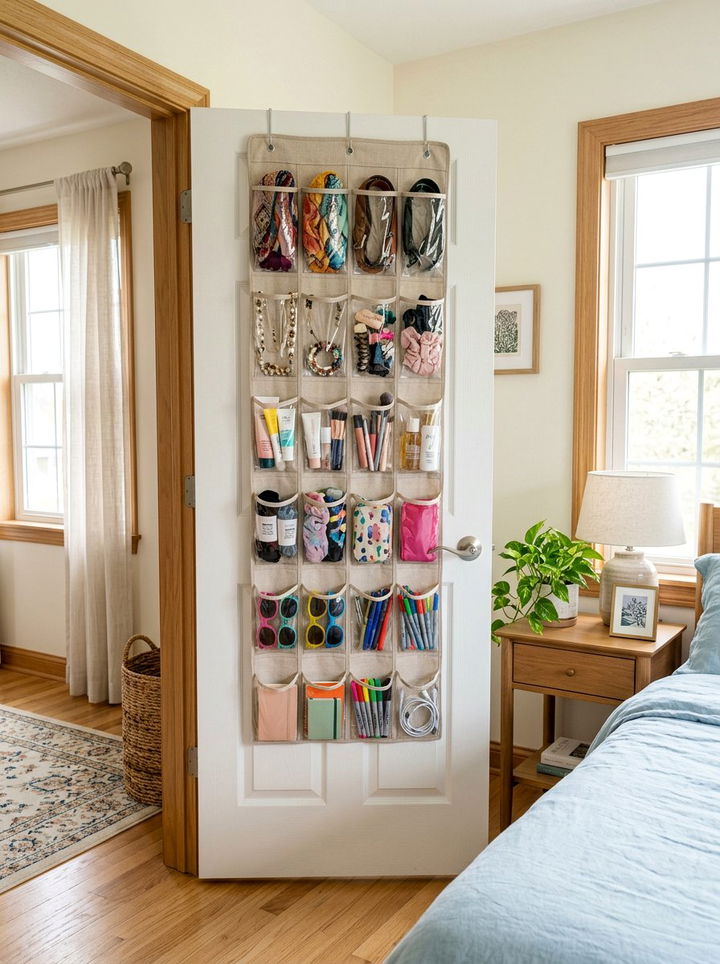 Over Door Organizer - 30 bedroom collection display ideas