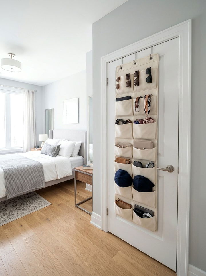 Over Door Organizers - 30 bedroom storage hacks