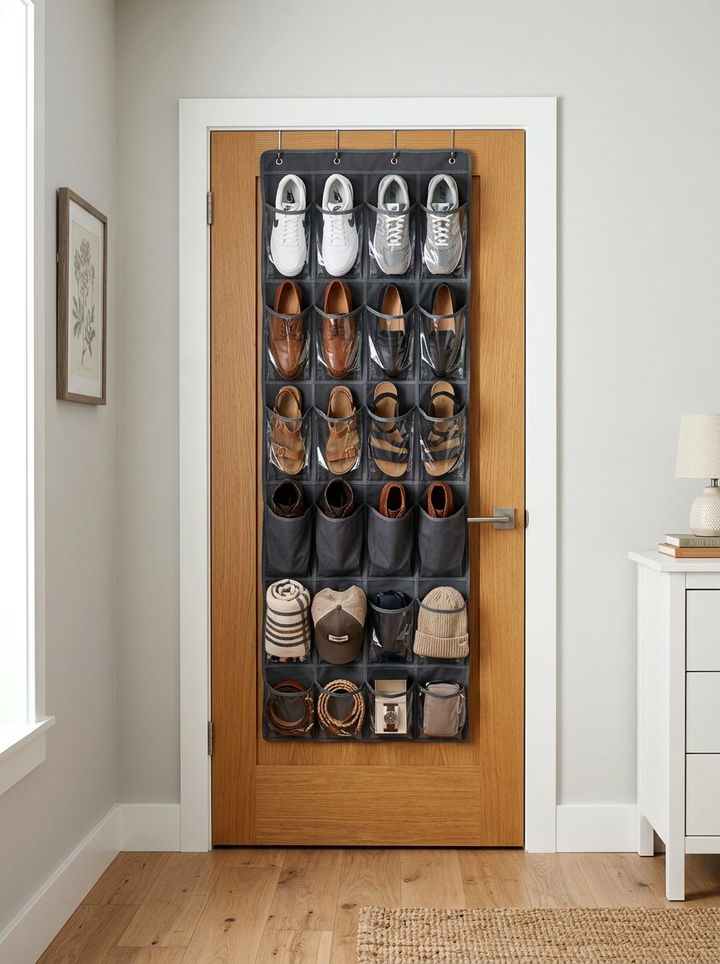 Over Door Organizers - 30 bedroom clever storage ideas
