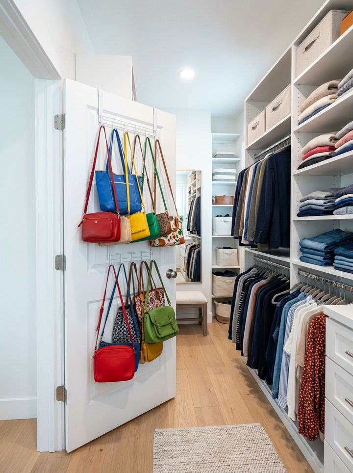 Over Door Purse Storage Hanger - 30 bedroom over door organizers