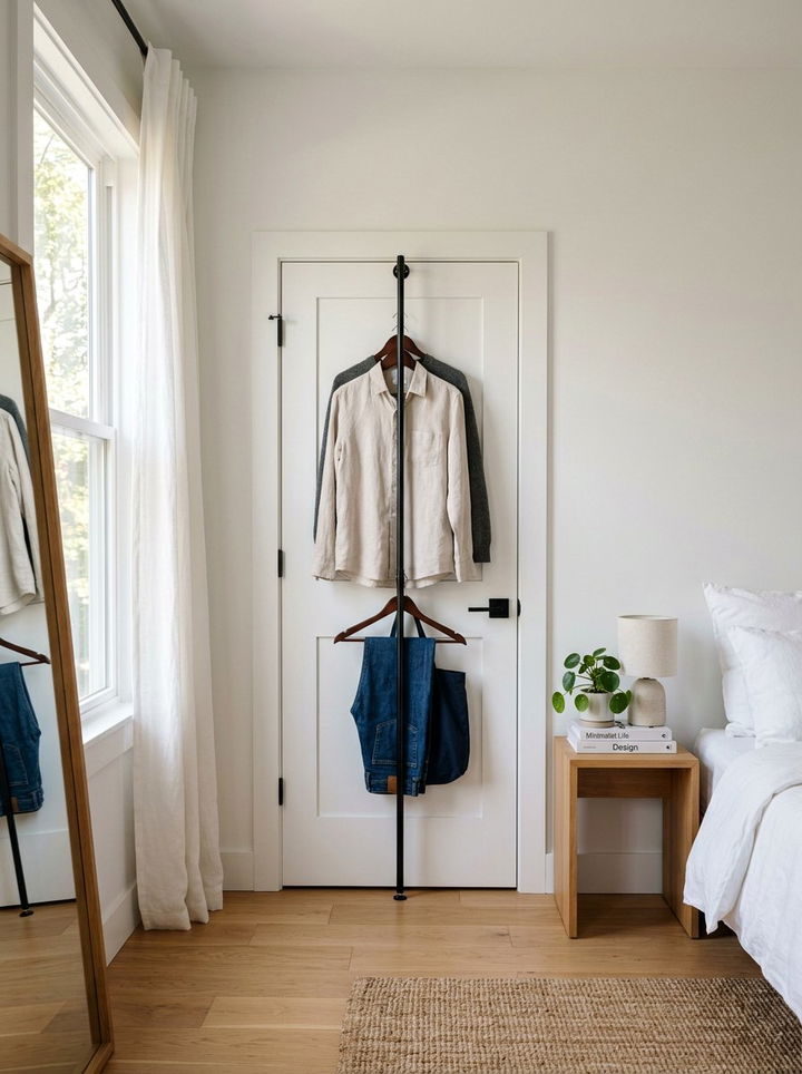 Over Door Vertical Closet Rod - 30 bedroom over door organizers