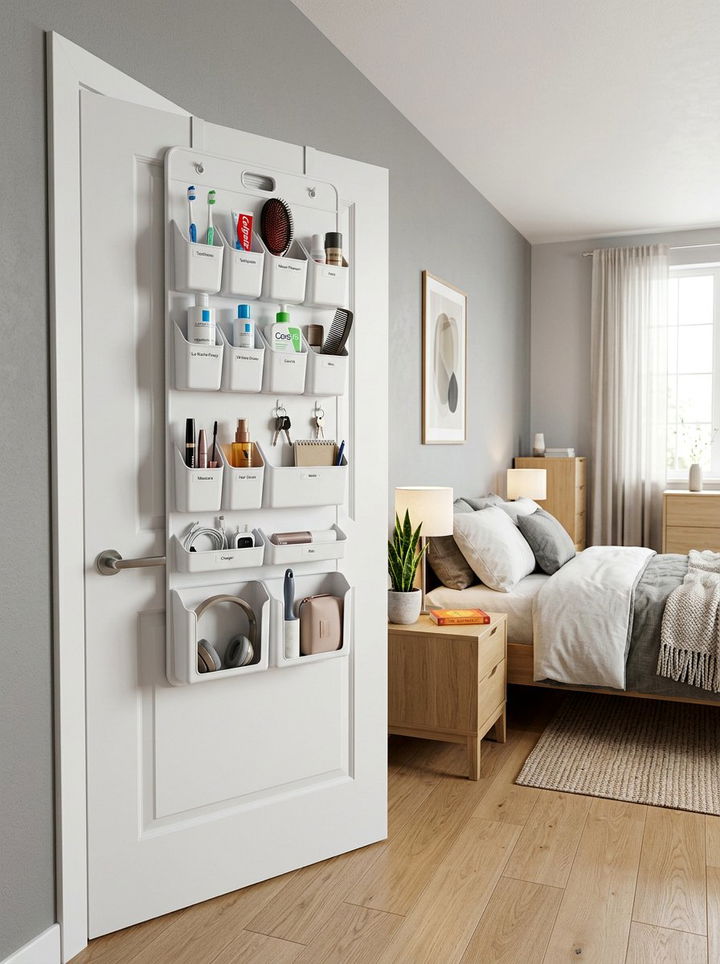 Over Door White Plastic Organizer - 30 bedroom over door organizers