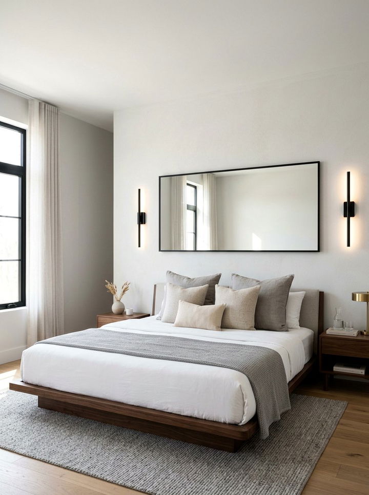 Over The Bed Horizontal Mirror - 30 bedroom decorative mirrors