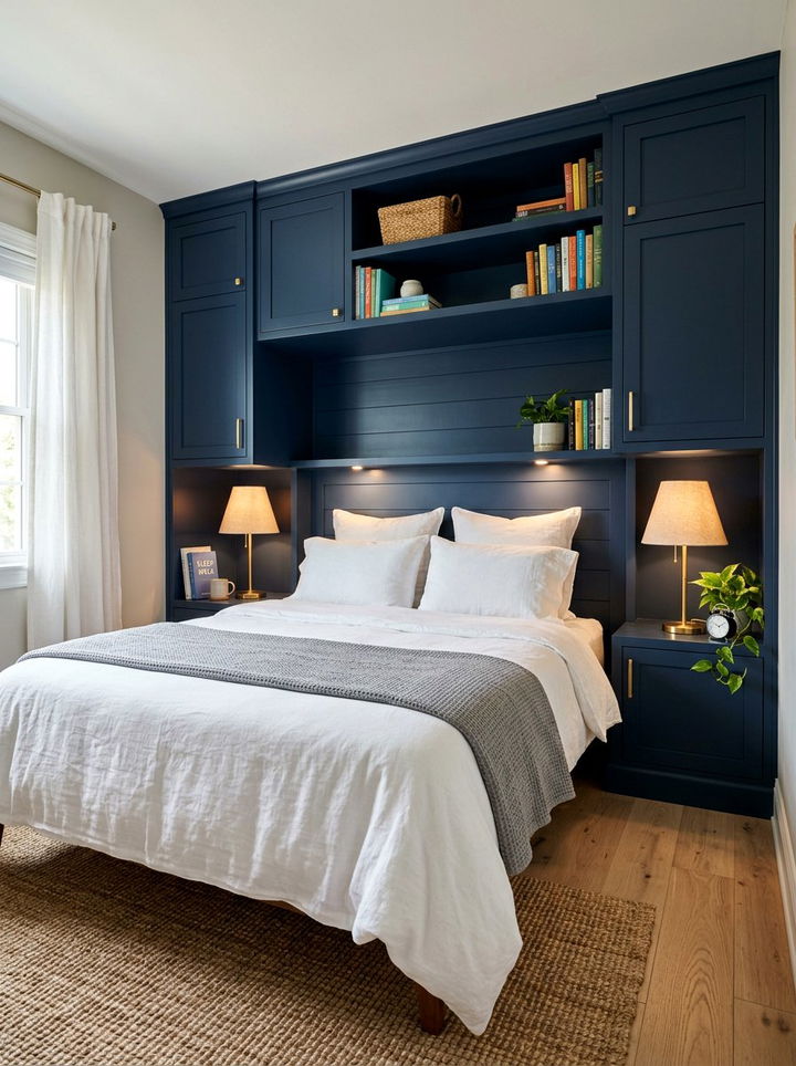 Over The Bed Storage Unit - 30 bedroom cabinet storage ideas