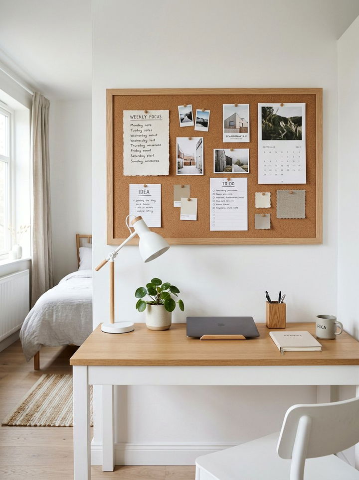 Over The Desk Bulletin Board - 30 bedroom bulletin boards