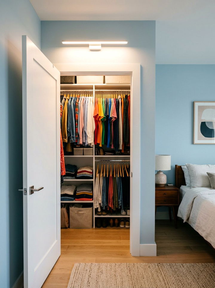 Over The Door Closet Lights - 30 bedroom closet lighting ideas