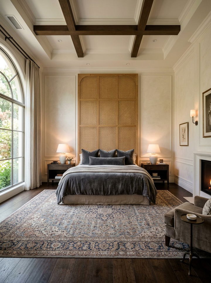 Oversized Cane Headboard - 30 bedroom cane headboards