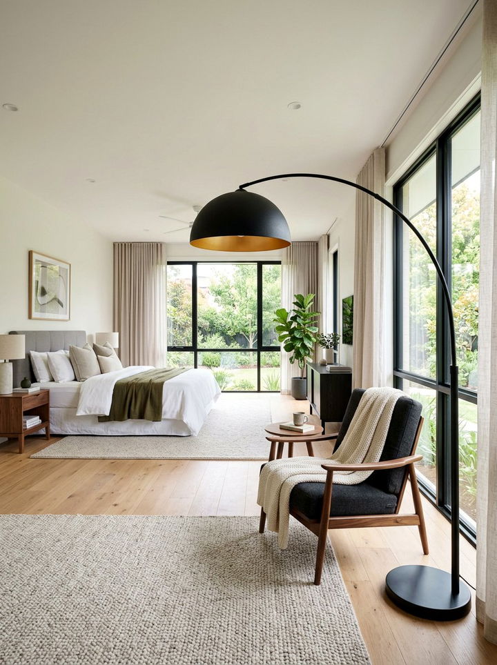 Oversized Dome Floor Lamp - 30 bedroom lamp ideas
