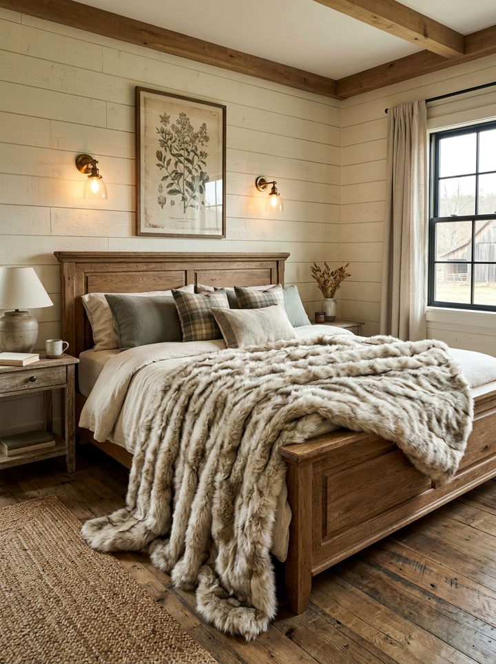 Oversized Faux Fur Throw - 30 bedroom faux fur throws