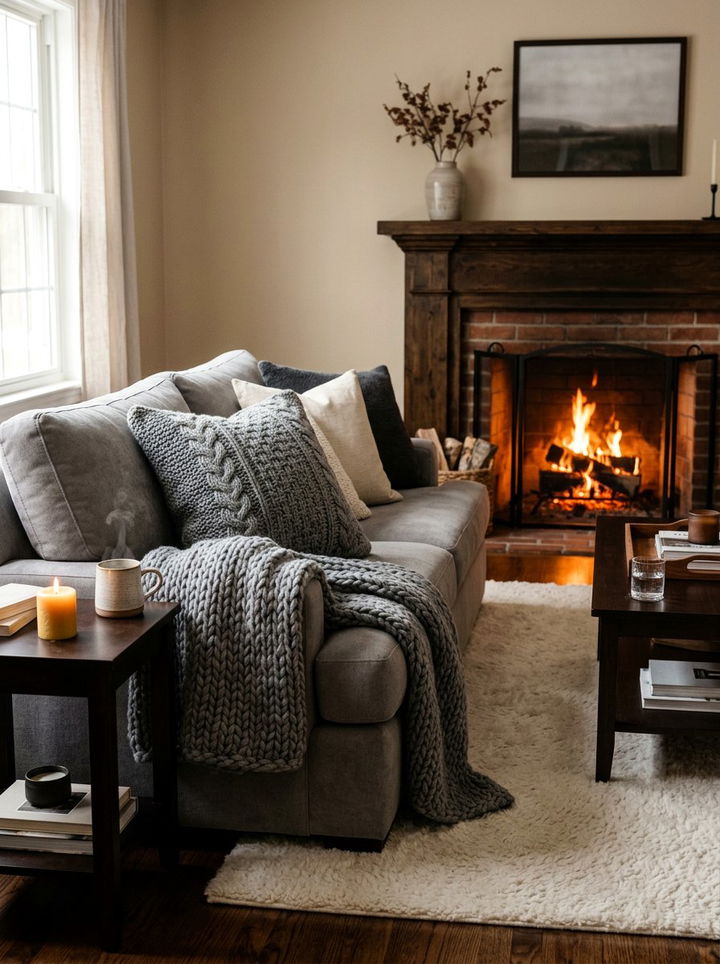 Oversized Gray Knit Euro Sham - 30 bedroom euro shams