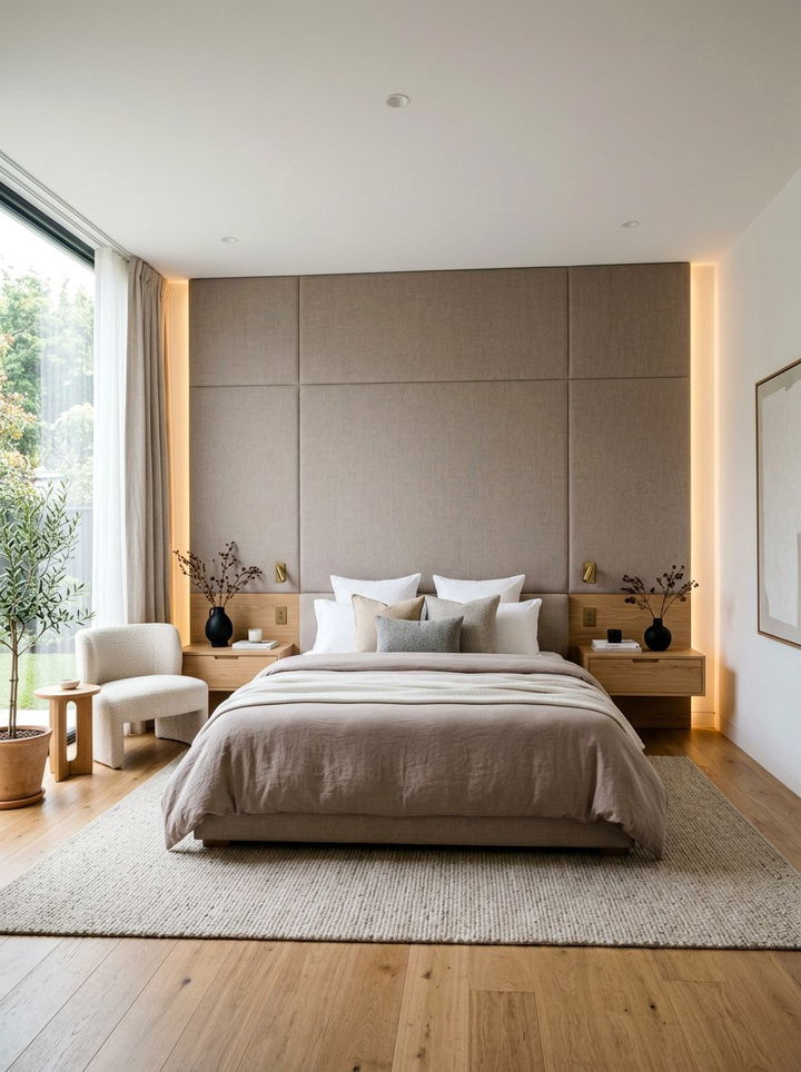 Oversized Headboard Panel Bed - 30 bedroom panel beds