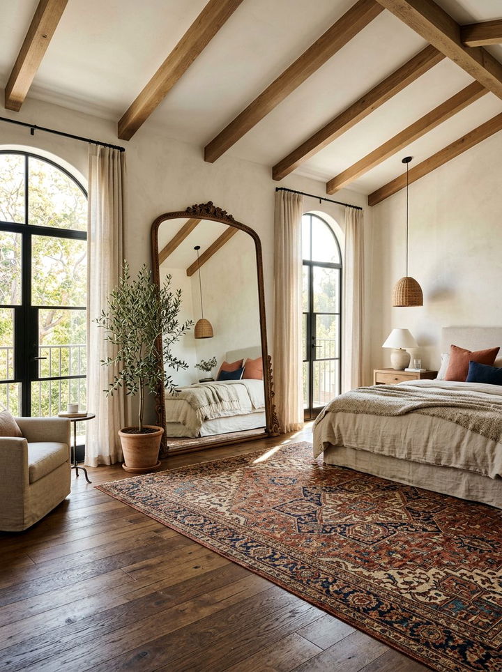 Oversized Leaning Mirror - 30 bedroom mirrors