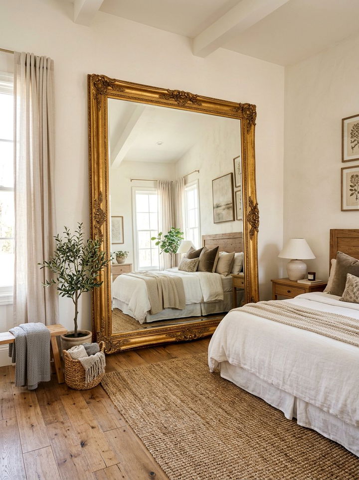 Oversized Mirror - 30 character home bedroom ideas