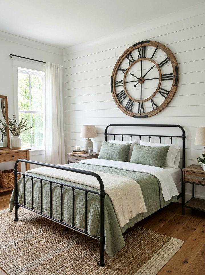 Oversized Roman Numeral Wall Clock - 30 bedroom wall clocks