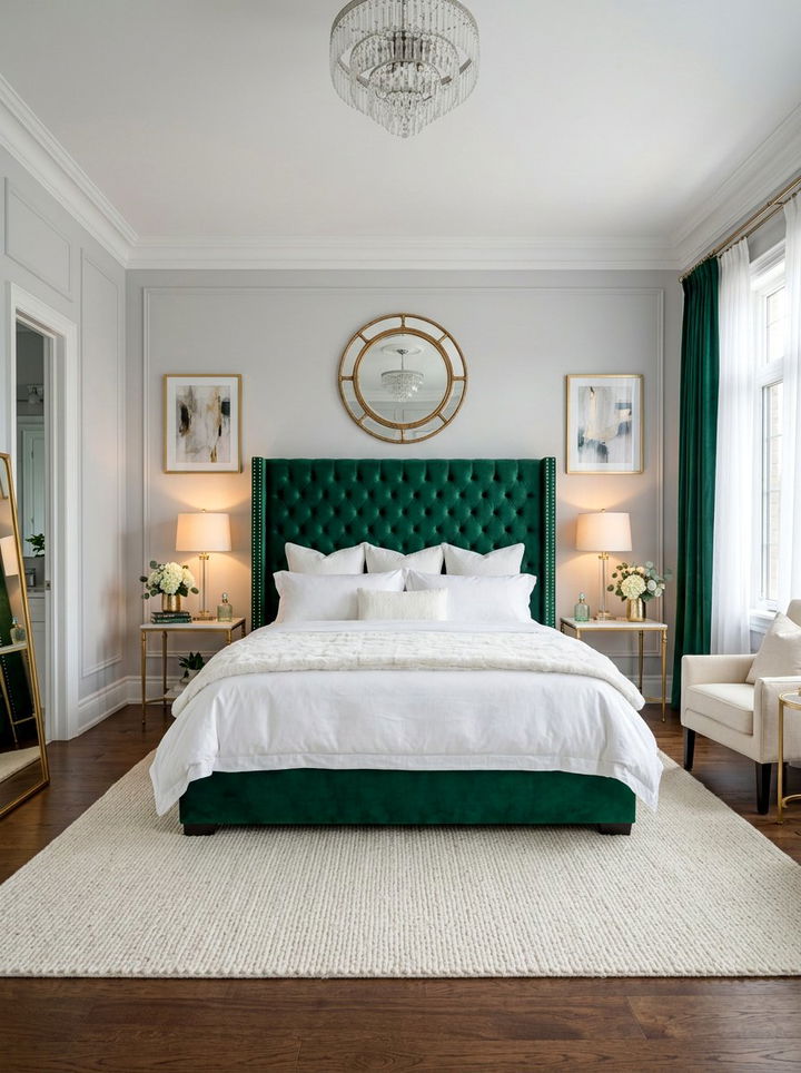 Oversized Tufted Headboard - 30 bedroom statement piece ideas