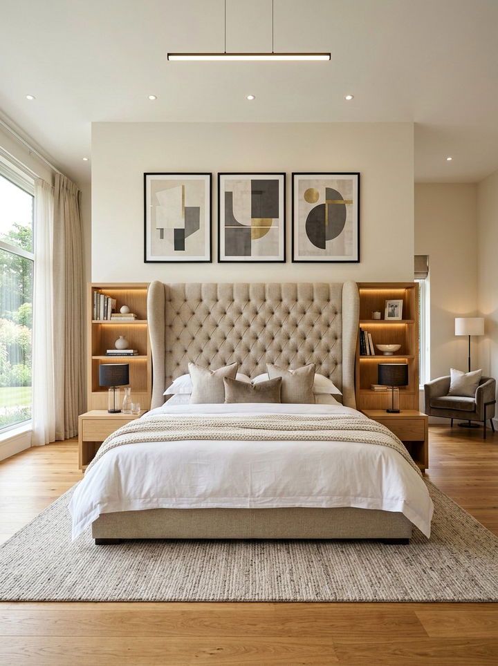 Oversized Wingback Headboard - 30 bedroom wingback headboards