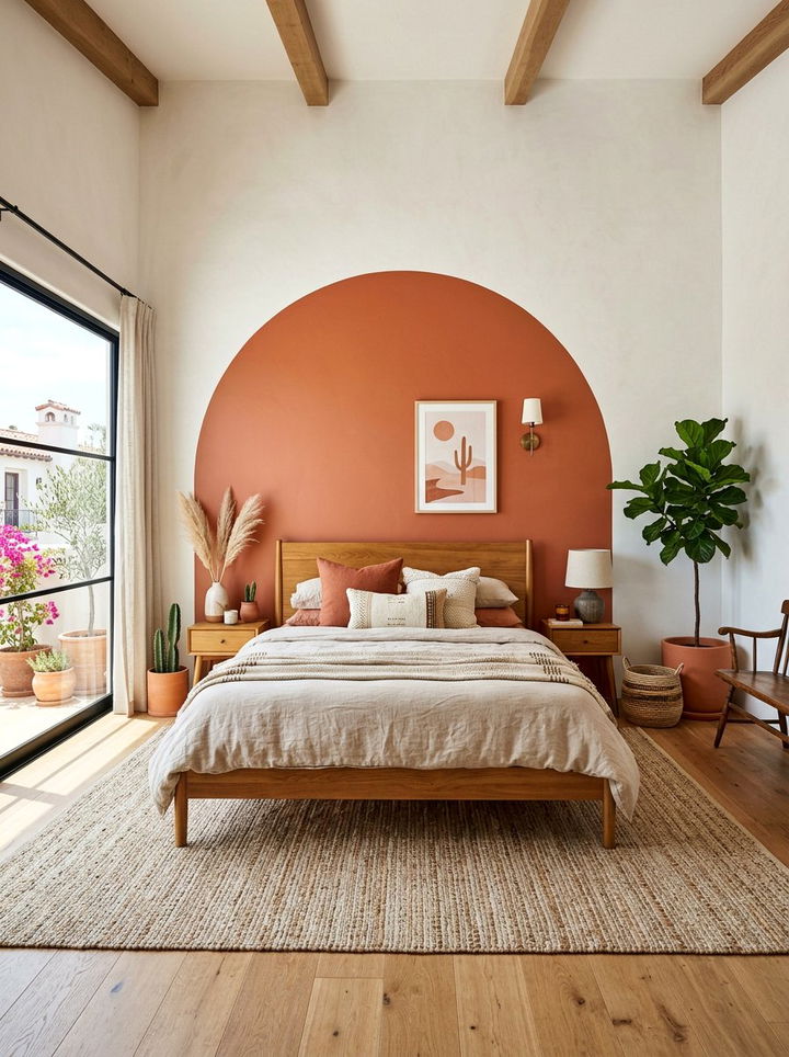 Painted Arch Accent Wall - 30 bedroom accent walls