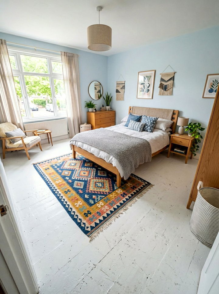 Painted Concrete Floor - 30 concrete bedroom ideas