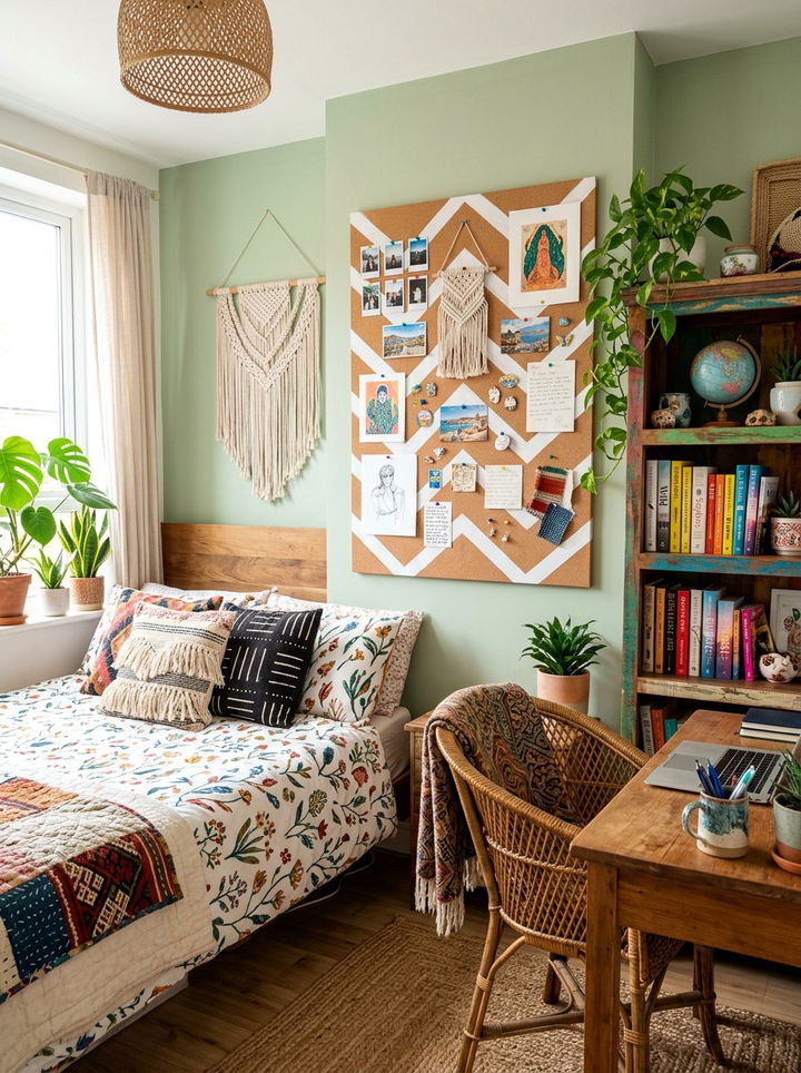 Painted Pattern Cork Board - 30 bedroom cork boards