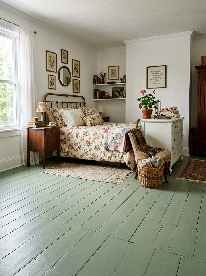 Painted Wood Bedroom Floor - 30 bedroom flooring ideas