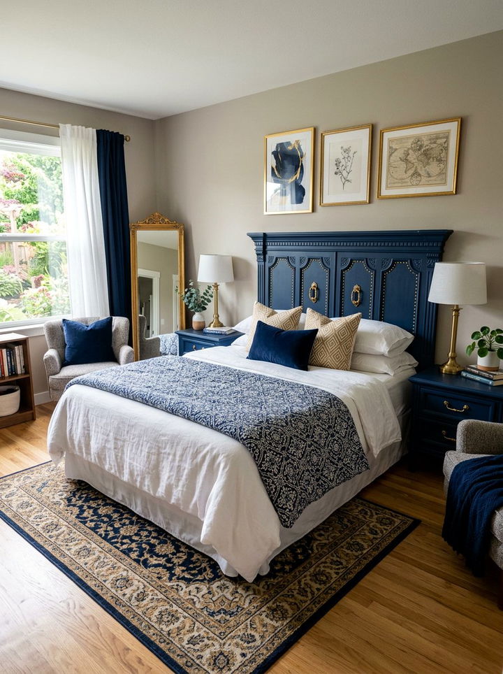 Painted Wood Headboard - 30 bedroom wooden headboards