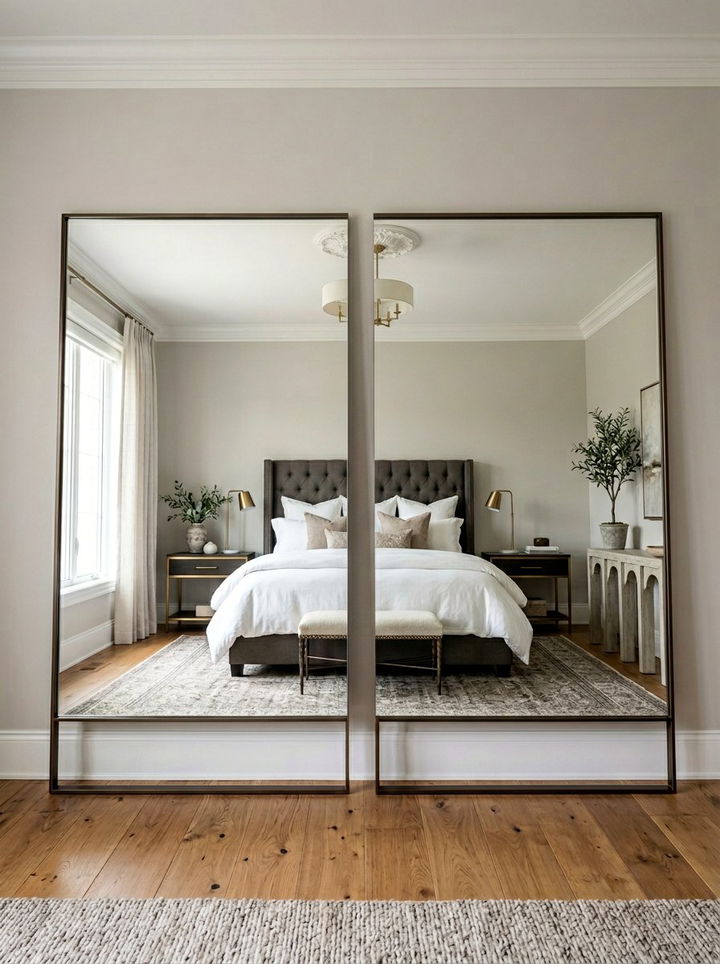 Pair of leaning mirrors - 30 bedroom leaning mirrors