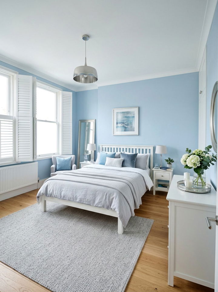Pale Blue Bedroom - 30 light color bedroom ideas