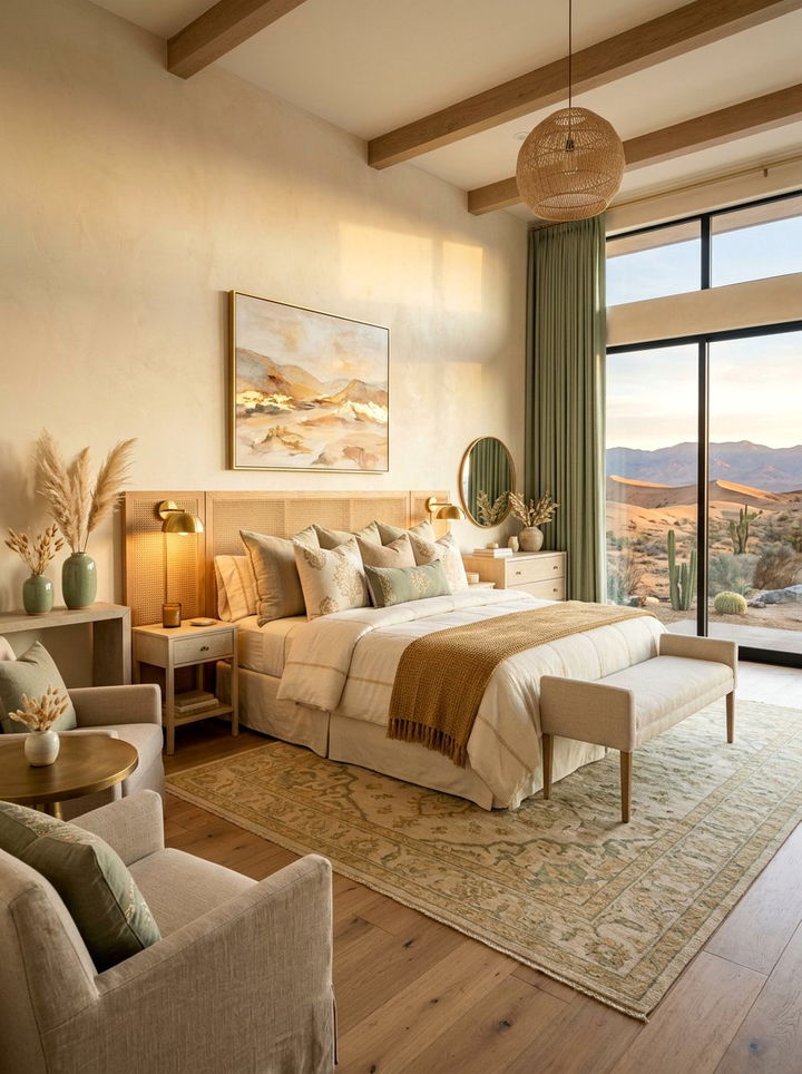 Pale Gold Bedroom - 30 desert bedroom color ideas