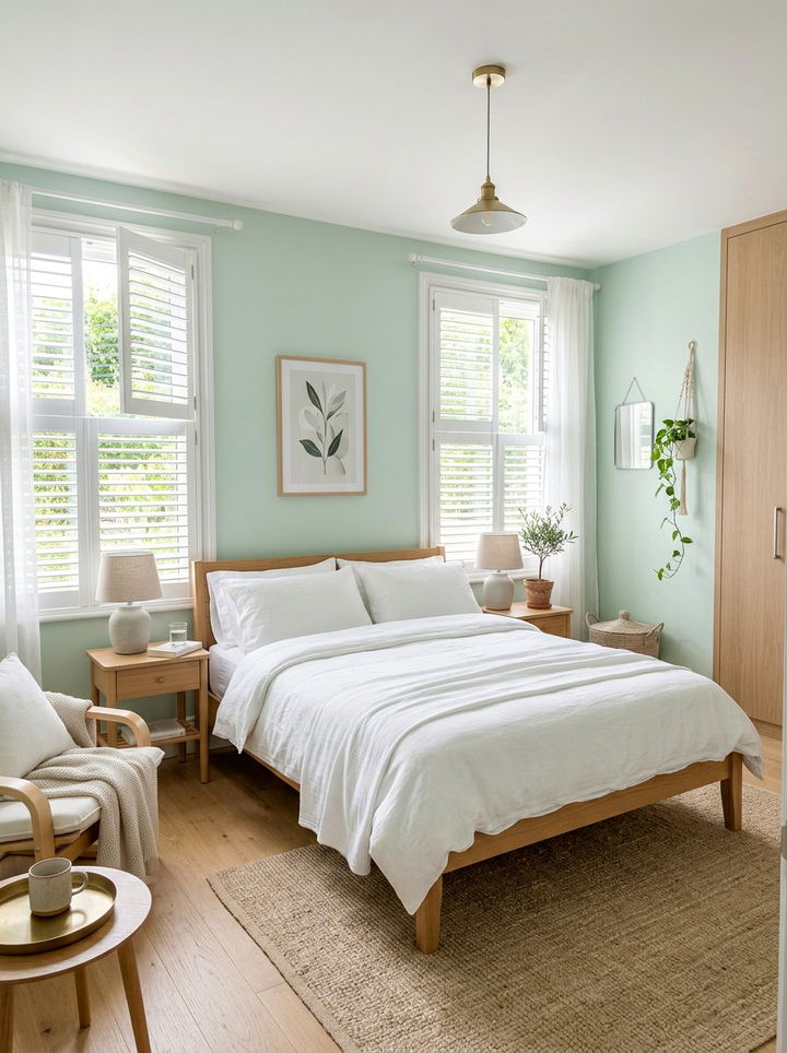 Pale Mint Green Oasis - 30 ocean inspired bedroom color ideas