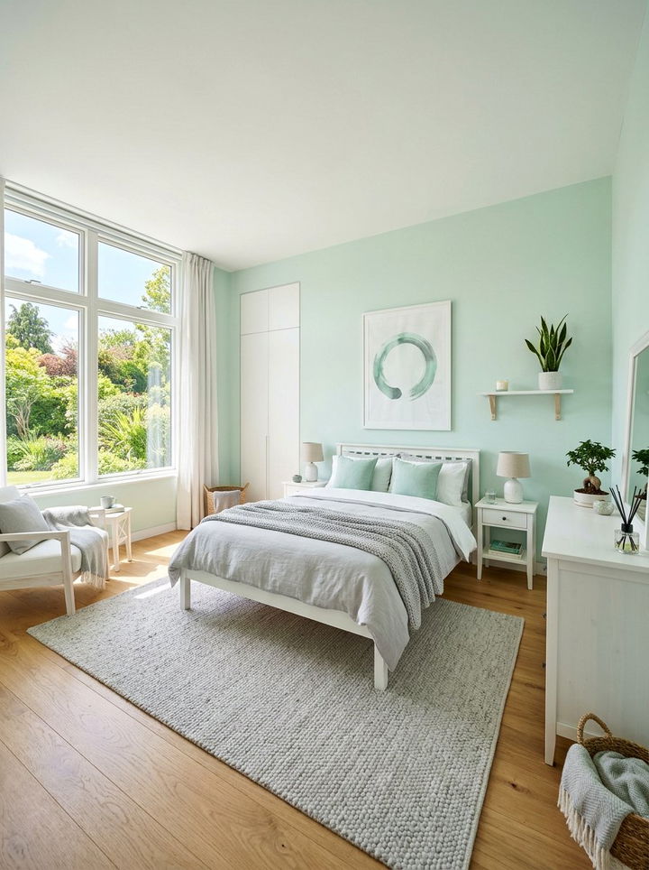 Pale Mint Zen Bedroom - 30 Zen bedroom color ideas