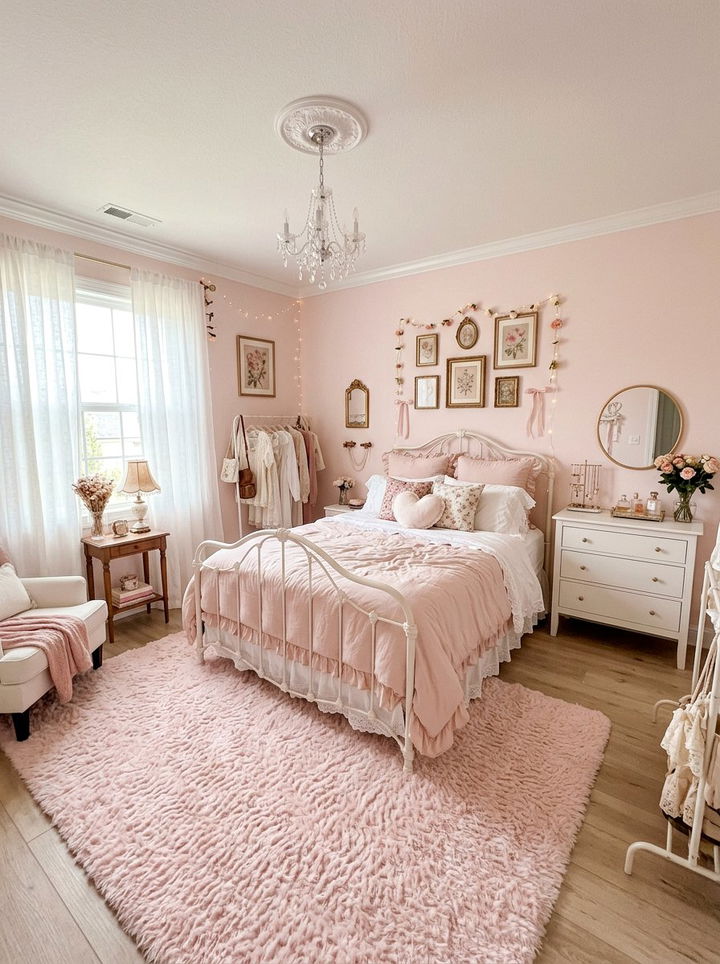 Pale Pink Bedroom - 30 monochromatic bedroom ideas