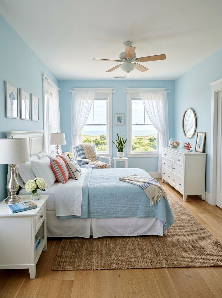 Pale Sky Blue Bedroom - 30 relaxing bedroom color ideas