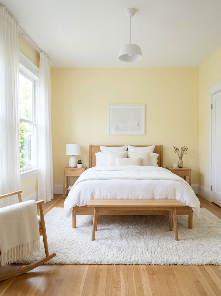 Pale Yellow And White Bedroom - 30 yellow and white bedroom ideas