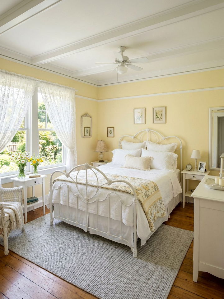 Pale Yellow Bedroom - 30 cozy bedroom color ideas