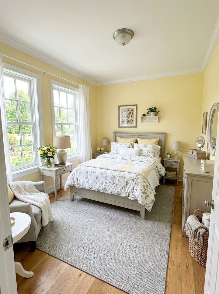 Pale Yellow Bedroom - 30 soothing bedroom color ideas