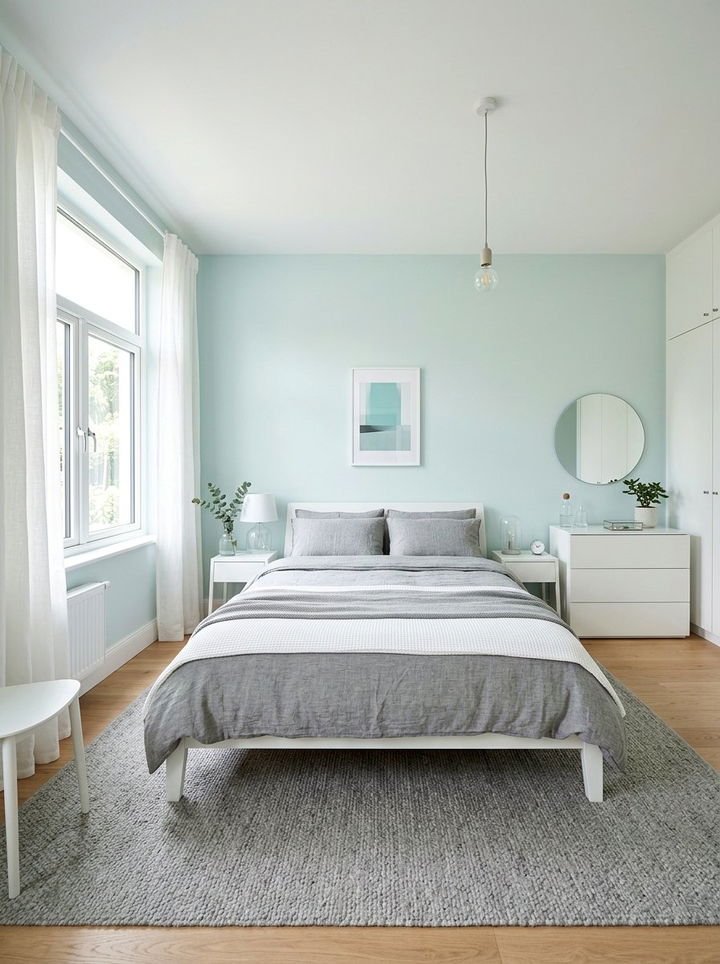 Pale aqua bedroom - 30 summer inspired bedroom color ideas