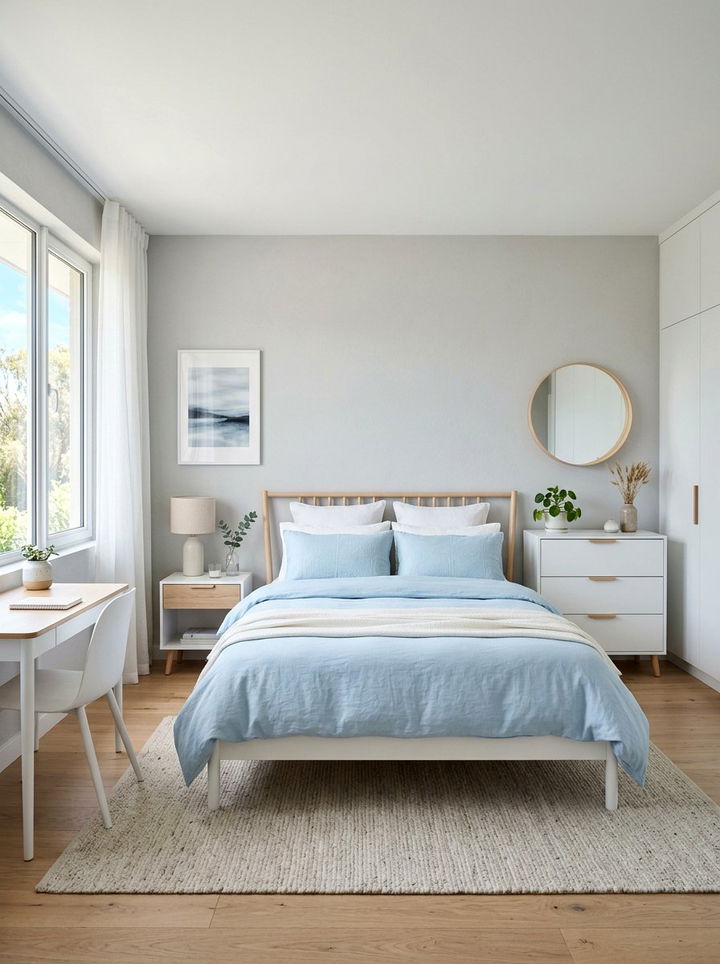Pale blue and white gray bedroom - 30 blue and gray bedroom ideas