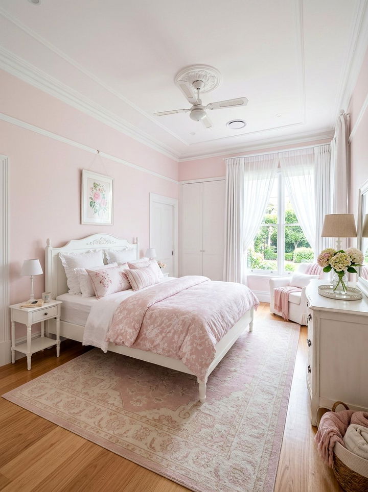 Pale pink and white bedroom - 30 pale pink bedroom ideas
