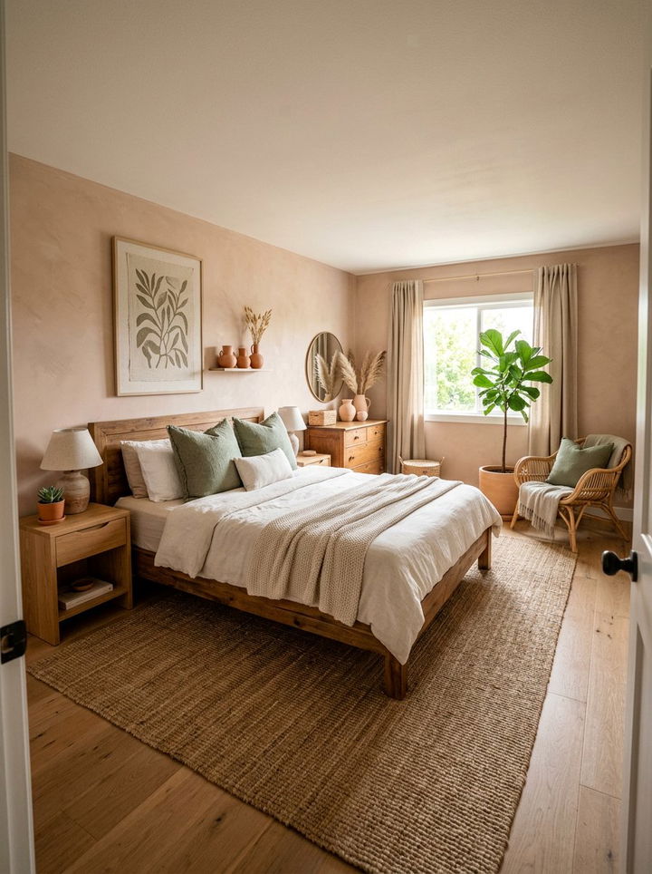 Pale terracotta bedroom - 30 pastel bedroom ideas