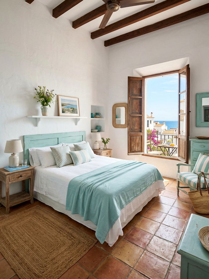 Pale turquoise mediterranean bedroom - 30 pale color bedroom ideas