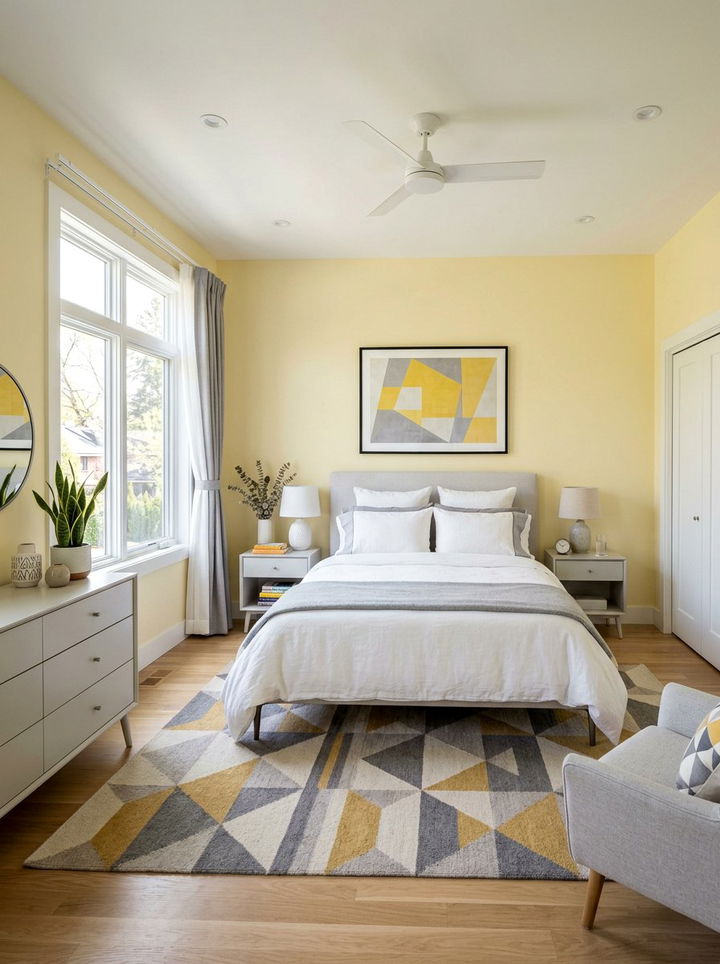 Pale yellow bedroom - 30 Nordic bedroom color ideas