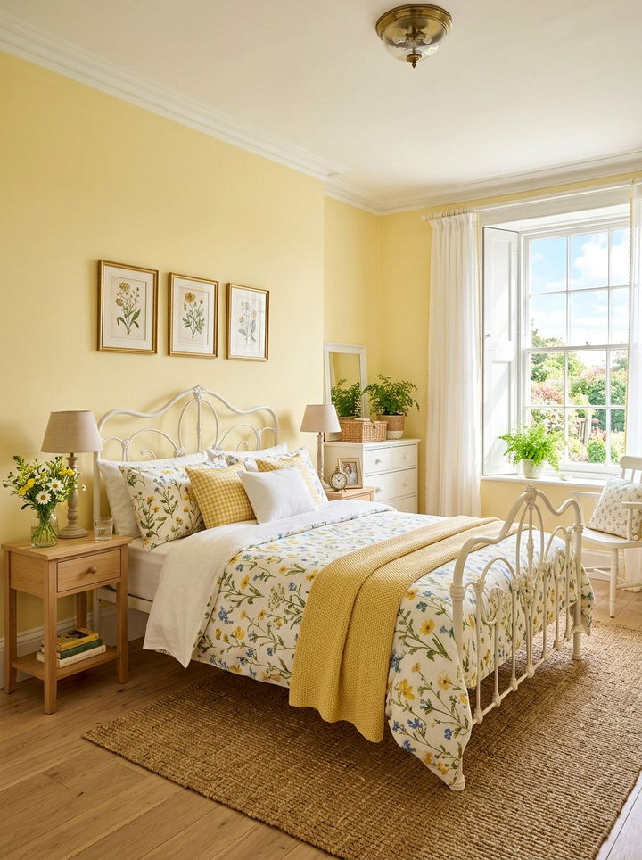 Pale yellow sunny bedroom - 30 pale color bedroom ideas