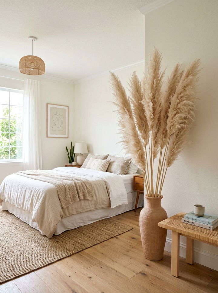 Pampas Grass - 30 natural bedroom ideas
