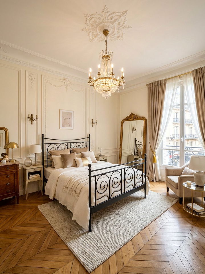 Parisian apartment bedroom - 30 French bedroom ideas